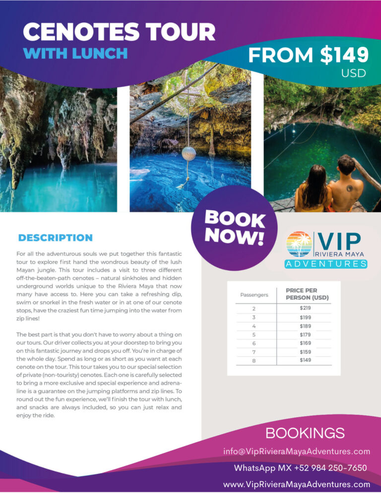 Cenotes Tour with Lunch - Vip Riviera Maya Group