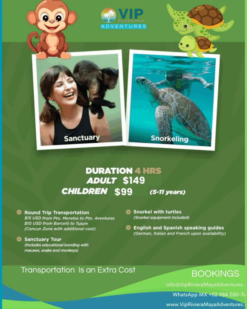 Monkey Santctuary & Sea Turtles